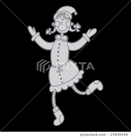 Vector happy new year hand drawn illustration Vector happy new year hand drawn illustration 25040446