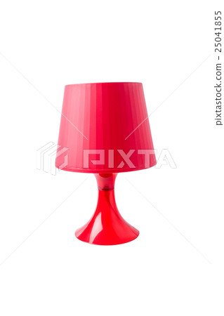 Red table lamp isolated on white background Red table lamp isolated on white background 25041855