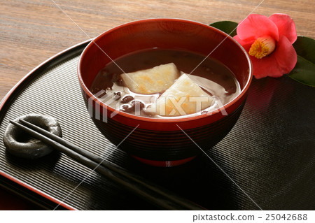 Zenzai＆山茶花花紋理背景 25042688