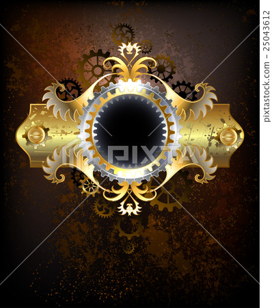 Banner on a rusty background 25043612