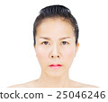 Front portrait young adult woman with clean fresh skin 25046246
