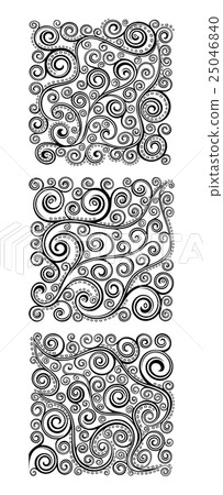 Set of three vector floral illustrations 25046840