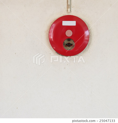 red fire alarm box for warning security system 25047133