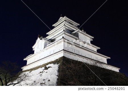 敦賀城堡冬季景觀夜景 敦賀城堡冬季景觀夜景 25048201