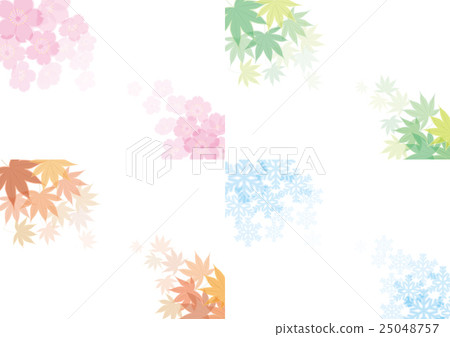 春天的背景材料，夏天秋天冬天四季 25048757