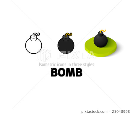 Bomb icon in different style Bomb icon in different style 25048998
