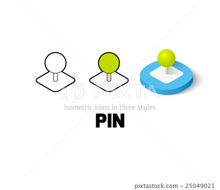 Pin icon in different style Pin icon in different style 25049021