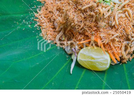 Thai Rice Salad with Vegetables on Lotus leaf 25050419