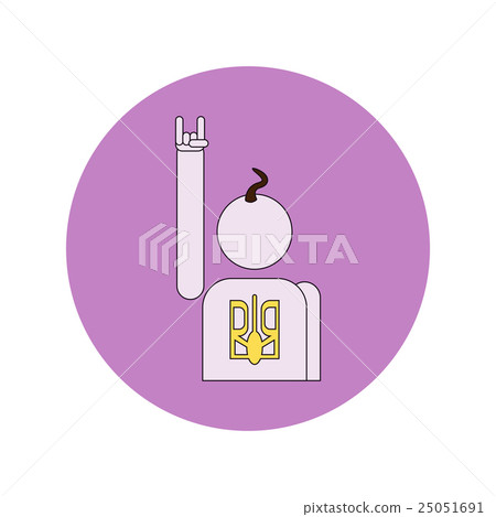Vector illustration in flat design of Cossack and Vector illustration in flat design of Cossack and 25051691