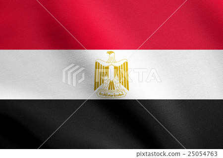 Flag of Egypt waving with fabric texture Flag of Egypt waving with fabric texture 25054763