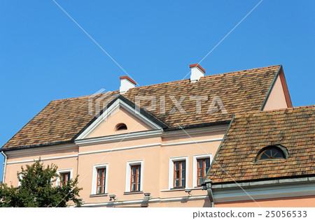 Old tiled roofs of houses in Trinity Suburb, Minsk Old tiled roofs of houses in Trinity Suburb, Minsk 25056533
