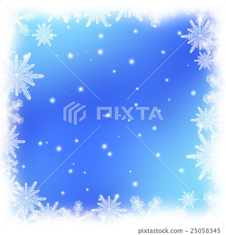 Christmas snow crystal snow crystal frame - Stock Illustration ...