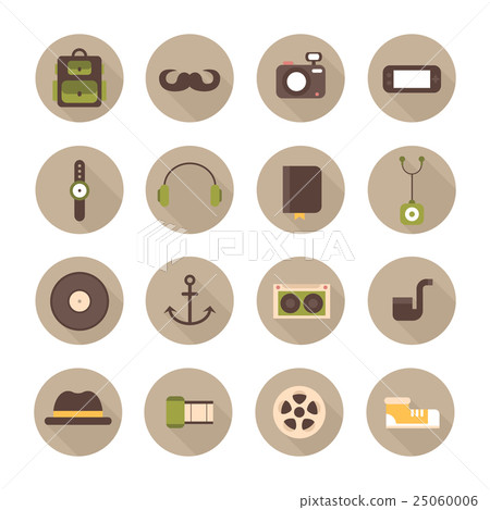 Hipster vector colorful style elements and 25060006