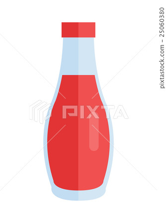 Bottle with Sauce Flat Design Vector Illustration  25060380