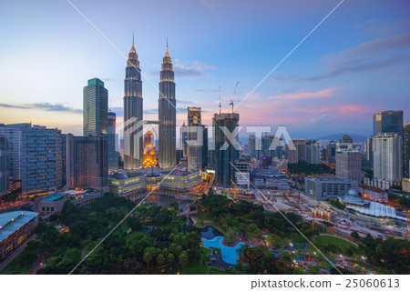 Beautiful sunset at Kuala Lumpur, Malaysia skyline 25060613