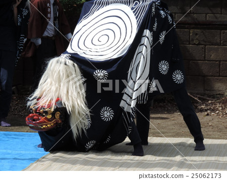Lion dance (inside the temple of the shrine) Lion dance (inside the temple of the shrine) 25062173