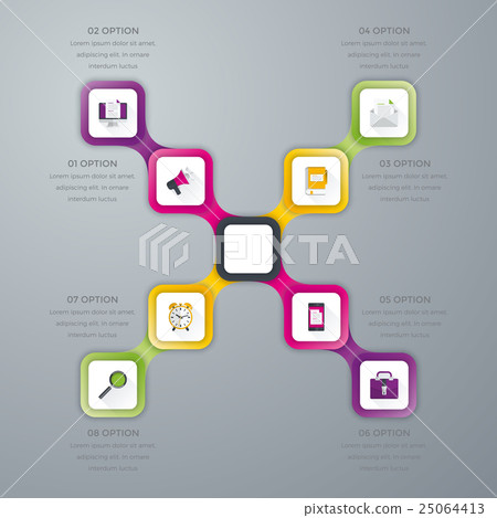 Vector illustration infographics eight options Vector illustration infographics eight options 25064413