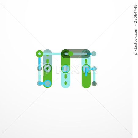 Abstract line design letter logo - Stock Illustration [25064449] - PIXTA