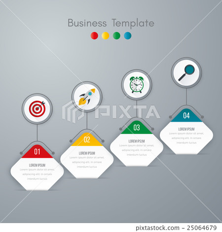 Vector illustration of four square infographics - Stock Illustration ...