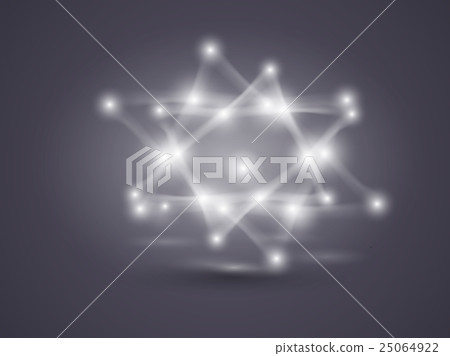 Spatial technological shape, polygonal black and Spatial technological shape, polygonal black and 25064922