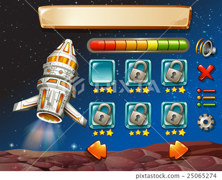 Game template with space background 25065274
