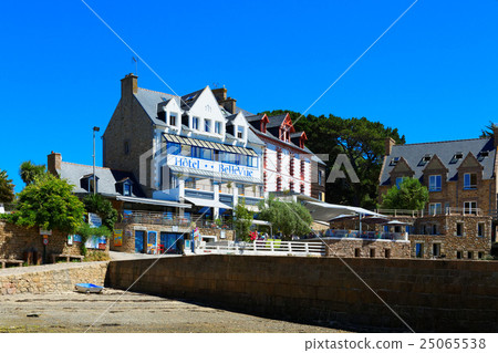 布萊爾島和風景處於低潮中港口視圖 25065538