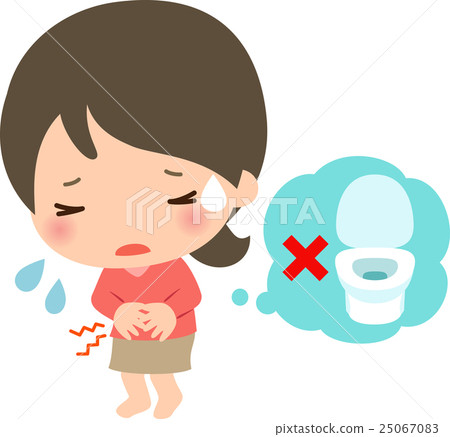 一名年輕女子患有便秘 一名年輕女子患有便秘 25067083