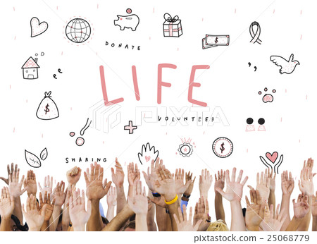 Life Donations Charity Foundation Support Concept Life Donations Charity Foundation Support Concept 25068779