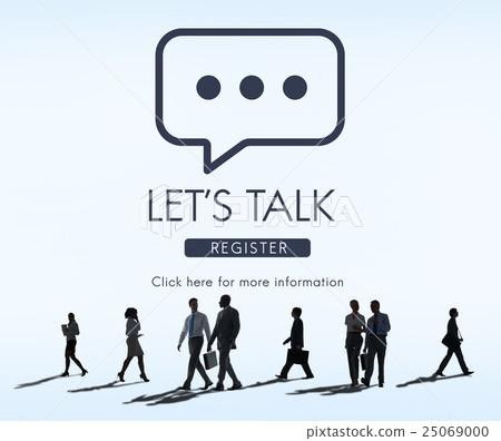 Let's Talk Online Conversation Message Concept 25069000
