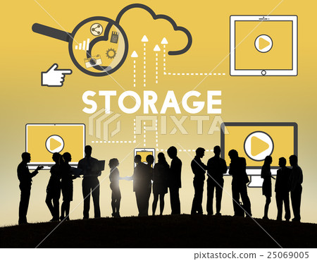 Storage Cloud Connection Devices Technology Concept Storage Cloud Connection Devices Technology Concept 25069005