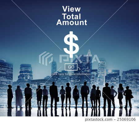 View Total Amount Accountant Balance Record Concept View Total Amount Accountant Balance Record Concept 25069106