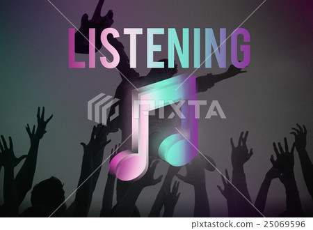 Digital Music Streaming Online Entertainment Media Concept Digital Music Streaming Online Entertainment Media Concept 25069596