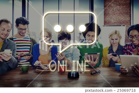 Chat Message Social Network Texting Graphic Concept Chat Message Social Network Texting Graphic Concept 25069718