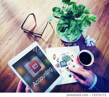 Accounting Statistics Technology Application Concept 25070172