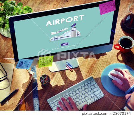 Airport Airplane Flight Destination Journey Concept 25070174