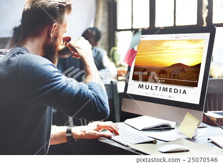 Streaming Multimedia Audio Entertainment Internet Concept Streaming Multimedia Audio Entertainment Internet Concept 25070546