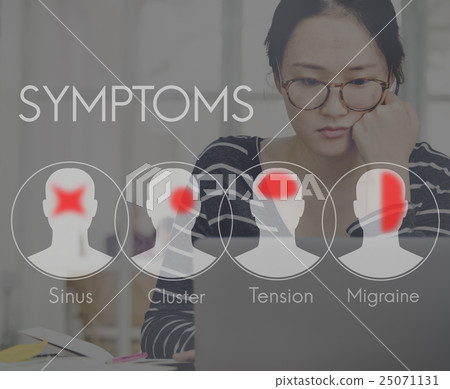 Symptoms Illness Sickness Healthcare Headache Concept 25071131