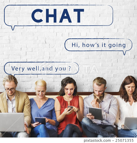 Social Network Speech Bubble Text Graphic Concept Social Network Speech Bubble Text Graphic Concept 25071355