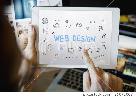 Webpage Browser Digital Icon Symbols Concept 25072008