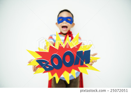 Superhero Little Boy Imagination Freedom Happiness Concept Superhero Little Boy Imagination Freedom Happiness Concept 25072051