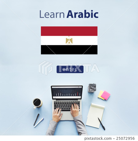Learn Arabic Language Online Education Concept 25072956