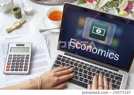 Electronic E-Banking Investment Economics Concept 25073197