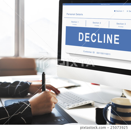 Decline Entry Pending Waiting Approved Reject Concept 25073925