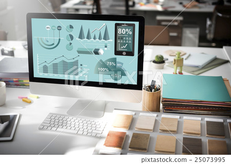 Analytics Statistics Business Progress Analysis Concept 25073995