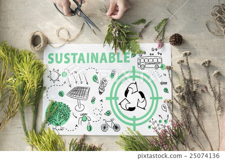 Ecology Friendly Energy Environment Sustainable Concept 25074136