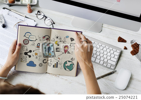 Digital Globalization Internet Technology Graphic Concept 25074221