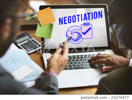Business Contract Partnership Handshake Tick Concept 25074977