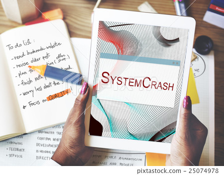Error Halted System Disconnect Caution Concept 25074978