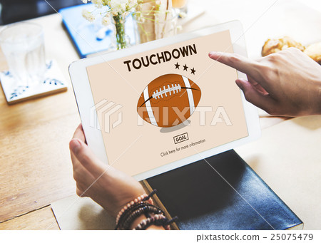 Touchdown Sport American Football Power Speed Strategy Concept 25075479