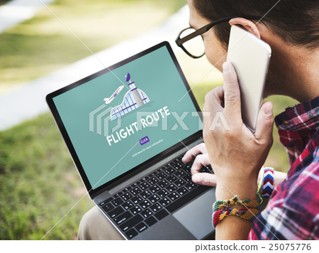 Flight Route Business Trip Flights Travel Concept 25075776